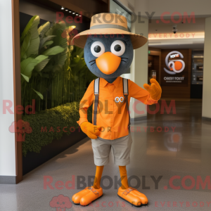 Orange Kiwi mascot costume...