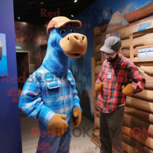 Blue Camel maskot kostume...