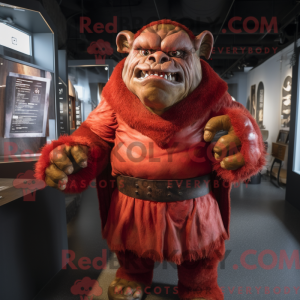 Maskotdraktfigurat Red Ogre...