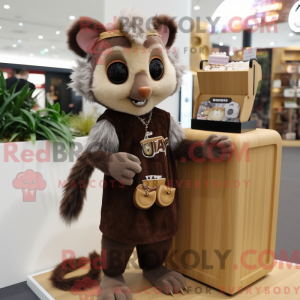 Brown Aye-Aye mascot...