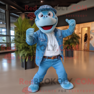 Sky Blue Titanoboa mascot...
