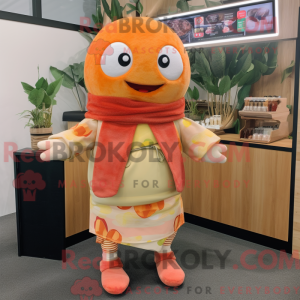 Peach Sushi mascot costume...
