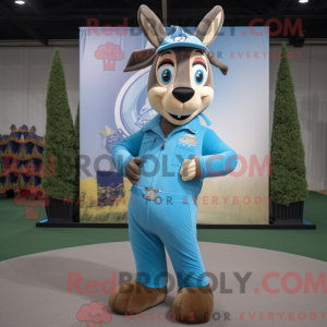 Sky Blue Gazelle mascot...