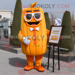 Orange pommes frites maskot...