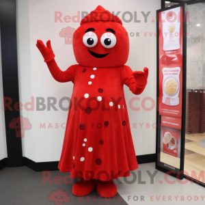 Rød pizza maskot kostume...