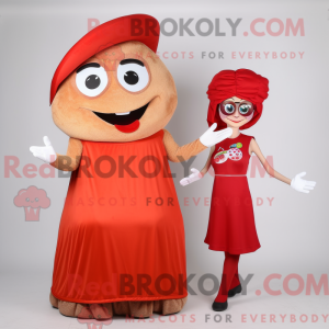 Red Pizza mascot costume...