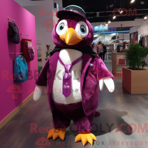 Magenta Penguin mascot...