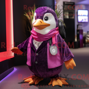 Magenta Penguin mascot...