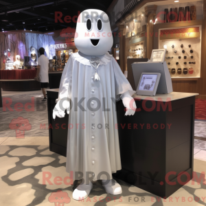 Silver Ghost mascot costume...
