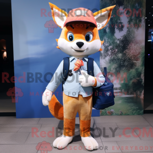 Peach Fox-maskotdraktfigur...
