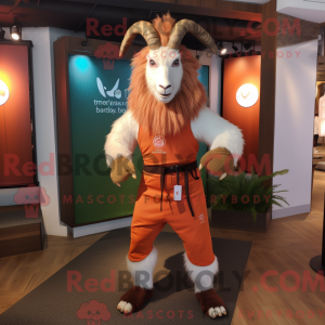 Rust Angora Goat mascot...