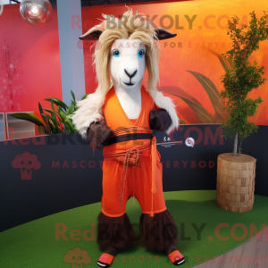 Rust Angora Goat maskot...