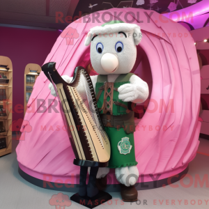 Pink Celtic Harp mascot...