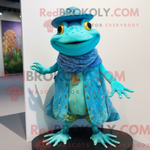 Turquoise Frog mascot...