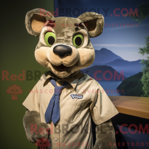 Olive Puma mascot costume...