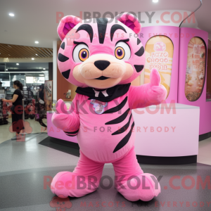 Pink Tiger mascot costume...