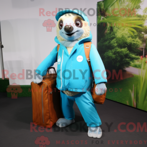 Cyan Faultier Maskottchen...
