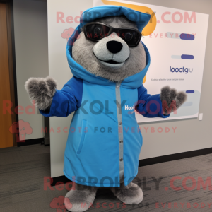 Sky Blue Marmot mascot...