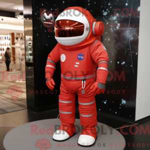 Rød Astronaut maskot...