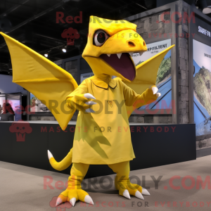 Yellow Pterodactyl mascot...
