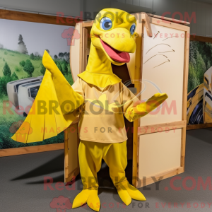 Gul Pterodactyl maskot...