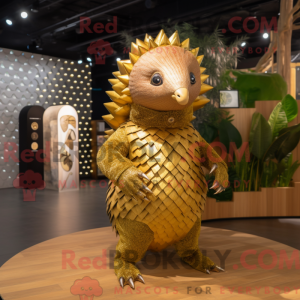 Guld Pangolin maskot...