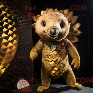 Gold Pangolin mascot...