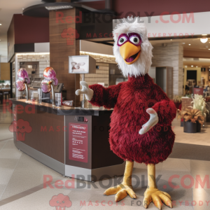 Maroon Ostrich mascot...