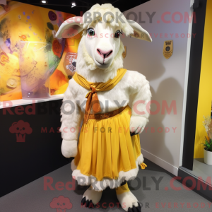 Cream Goat mascot costume...