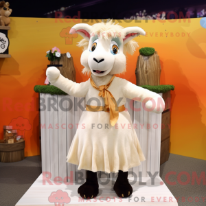 Cream Goat mascot costume...