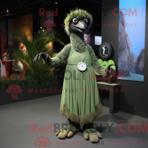 Olive Emu mascot costume...