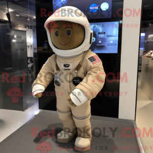 Tan Astronaut maskot...