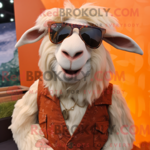 Rust Angora Goat maskot...