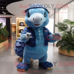 Blue Pangolin mascot...