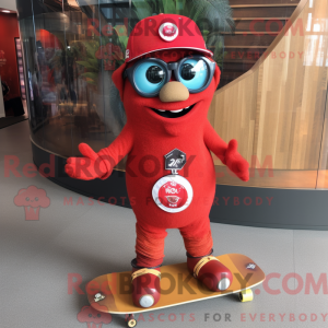 Red Skateboard mascot...
