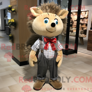 Tan Hedgehog maskot kostyme...