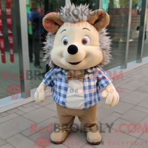 Tan Hedgehog maskot kostyme...