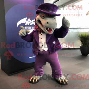 Purple Spinosaurus mascot...