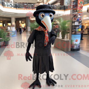 Black Stilt Walker mascot...