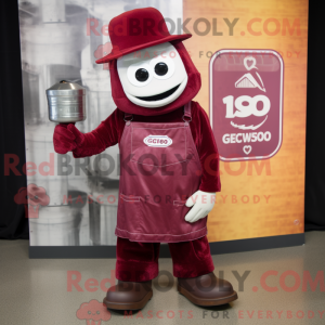 Maroon Soda Can mascot...