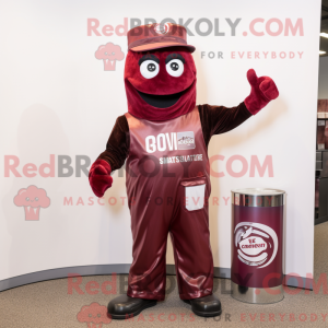 Maroon Soda Can mascot...