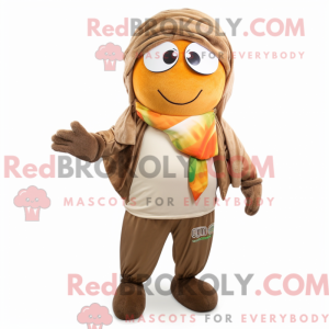 Brun Mango maskot kostume...