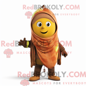 Brown Mango mascot costume...