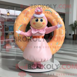 Peach Donut mascot costume...