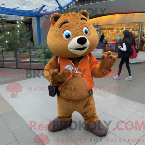 Brown Salmon mascot costume...