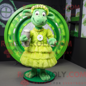 Lime Green Ram mascot...