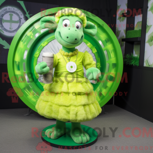 Lime Green Ram maskot...