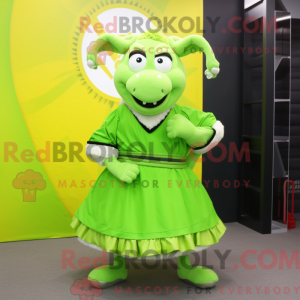 Lime Green Ram mascot...