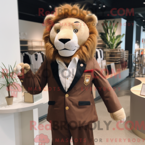 Brown Lion mascot costume...