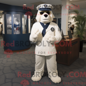 White Navy Seal mascot...